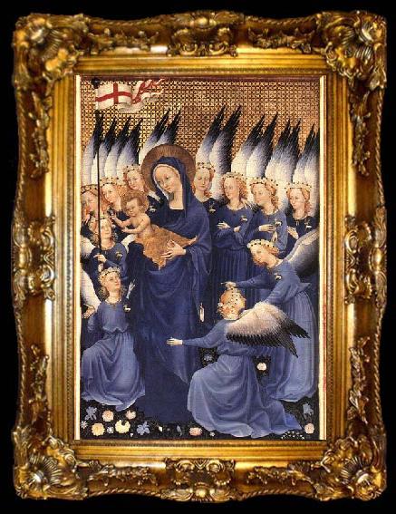 framed  unknow artist Wilton Diptych: Virgin and Child with Angels, ta009-2